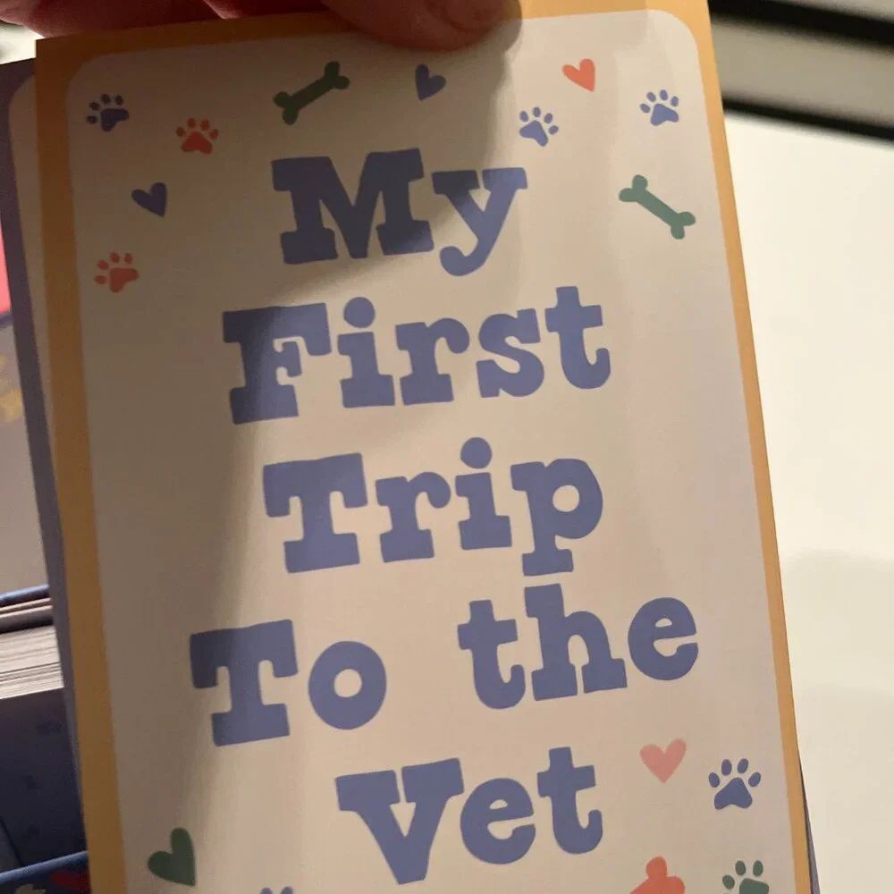 Puppy's First Year Milestone‎ Cards with Wooden Display Holder (new/pets/x)